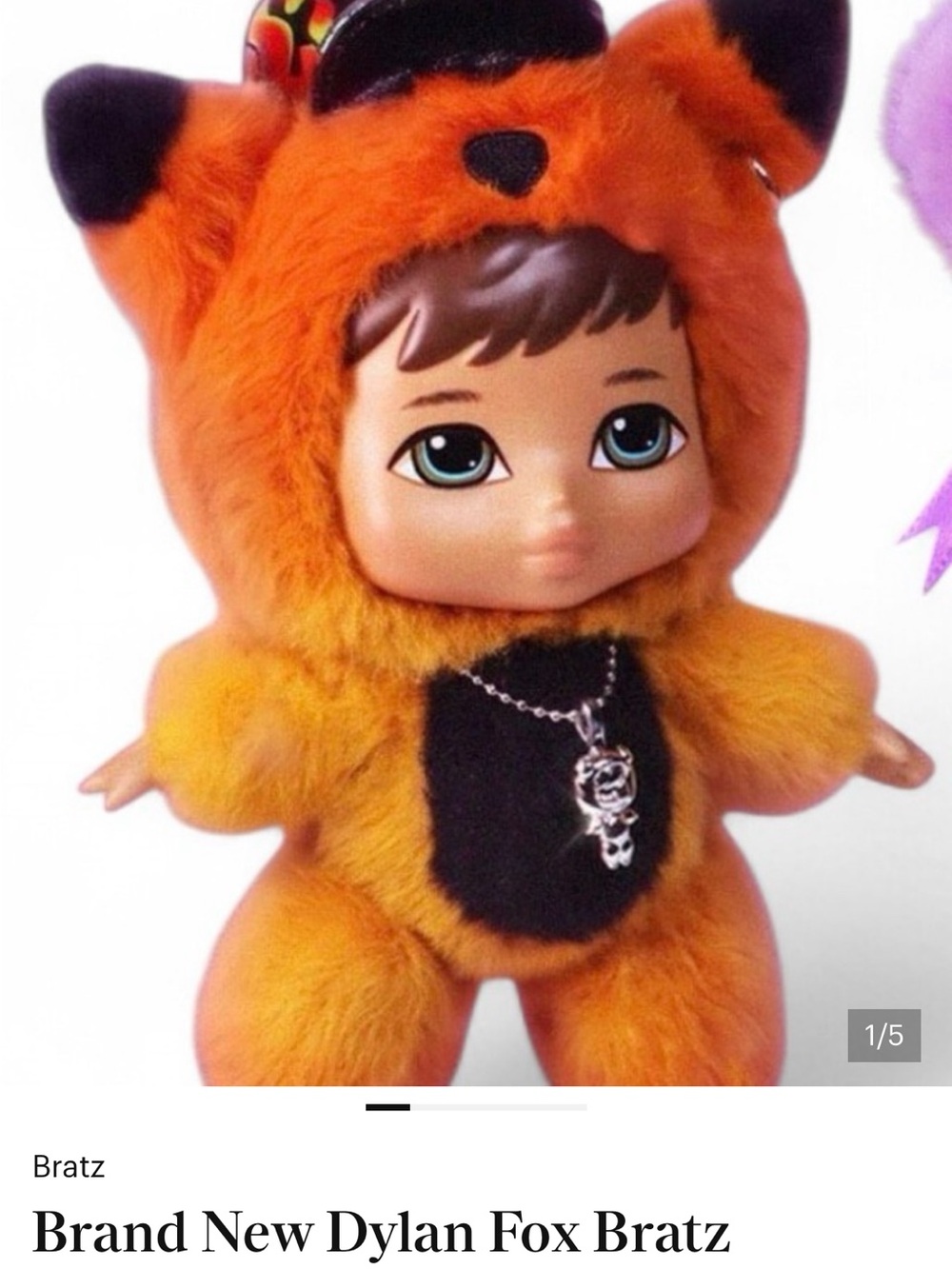 Dylan Fox Plush Doll - Bratz Orange Fox Costume